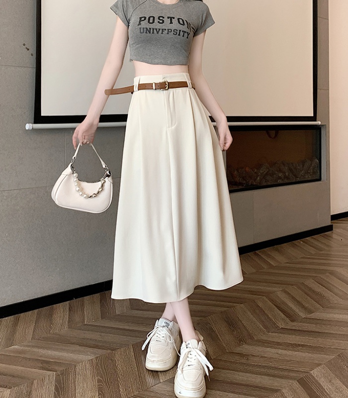 Slim long high waist skirt big skirt drape business suit