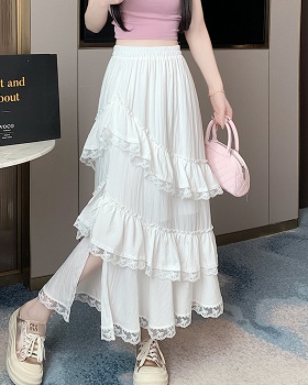 A-line slim lace big skirt spring and summer skirt