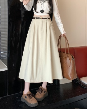 Slim high waist work clothing cotton skirt