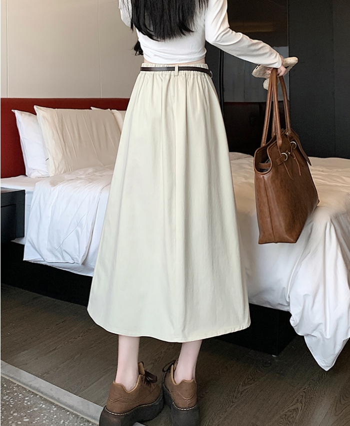 Slim high waist work clothing cotton skirt