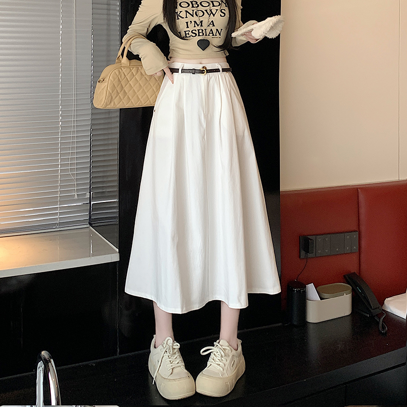 Slim high waist work clothing cotton skirt