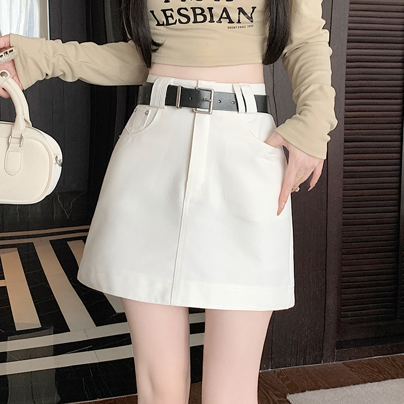 Slim spicegirl work clothing all-match with belt skirt