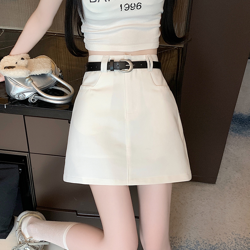 Fashion slim belt hip spring and summer short skirt