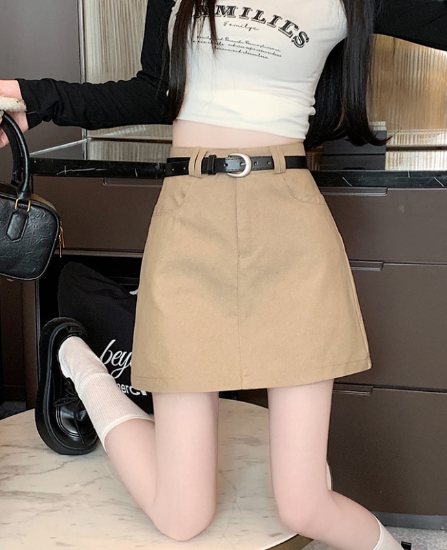 Fashion slim belt hip spring and summer short skirt