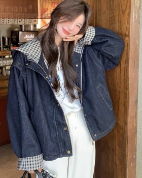 Casual Korean style blue coat all-match spring tops