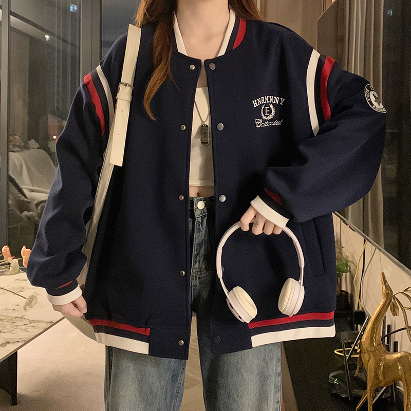 American style Casual coat retro couples baseball uniforms