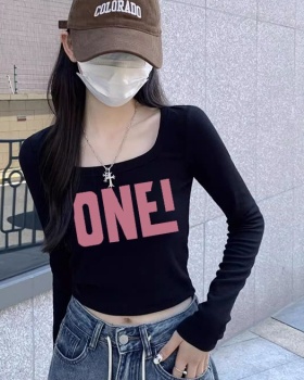 U-neck T-shirt spicegirl bottoming shirt for women