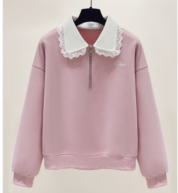 Sweet style long sleeve coat spring hoodie for women