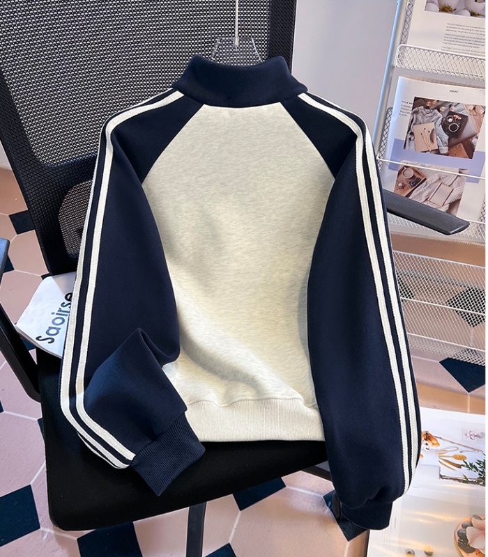 Spring mixed colors hoodie loose retro tops for women