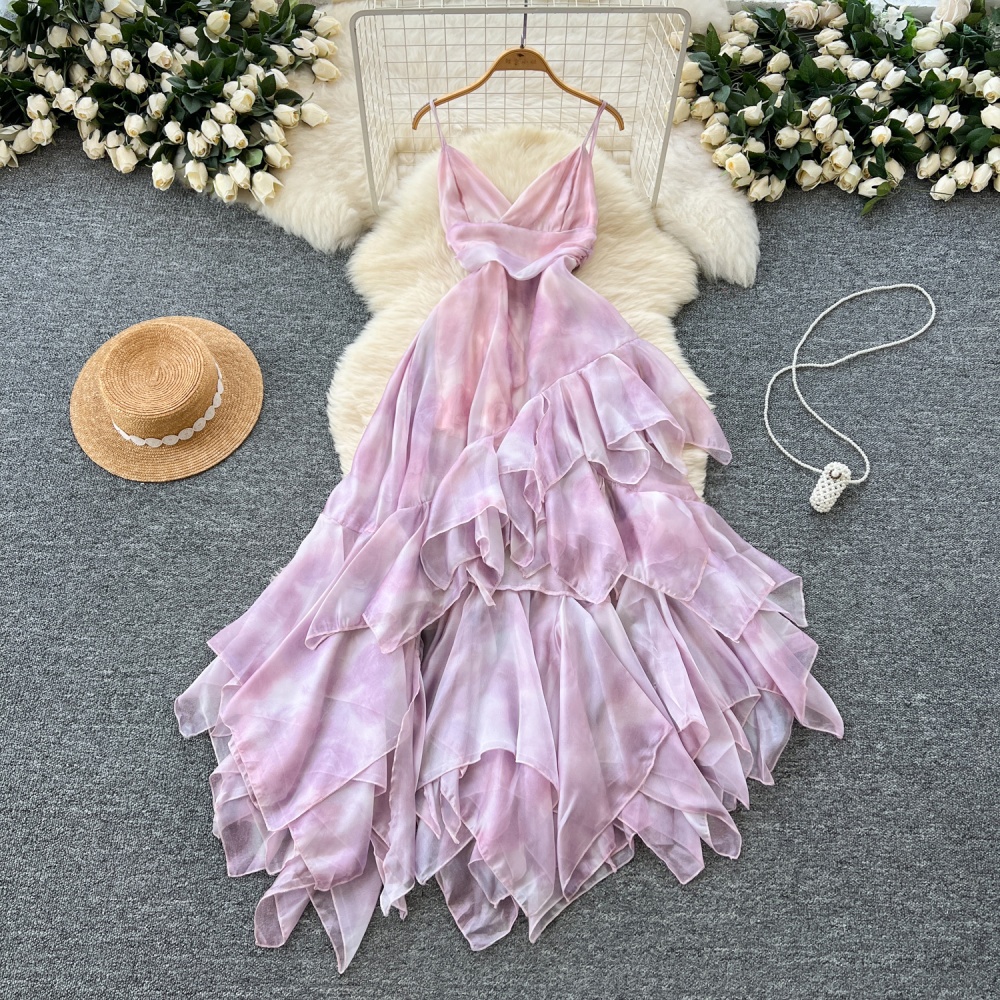 Niche long dress sling dress for women