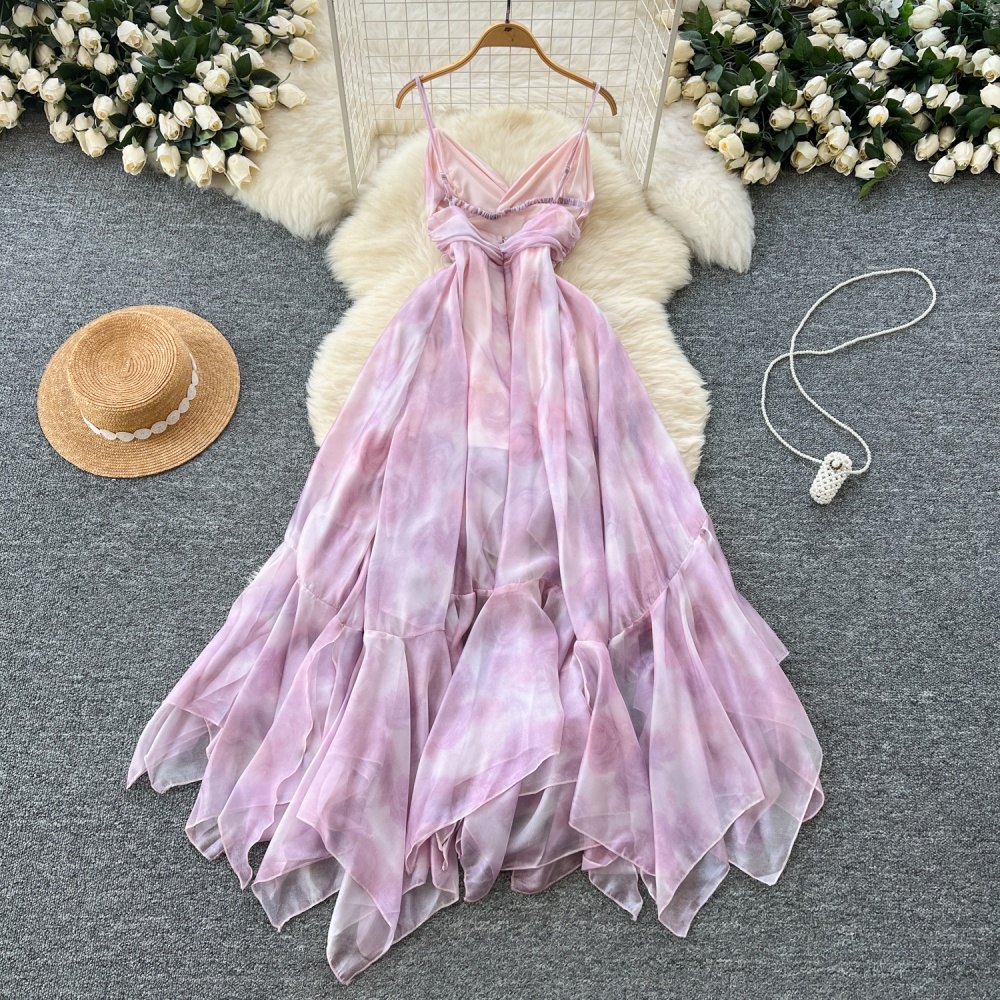 Niche long dress sling dress for women