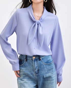 France style loose shirt cstand collar temperament tops