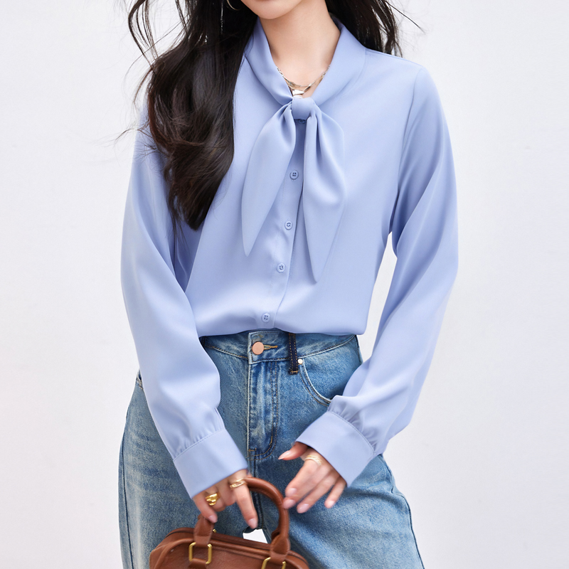 France style loose shirt cstand collar temperament tops