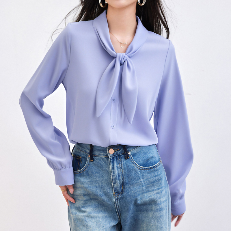 France style loose shirt cstand collar temperament tops