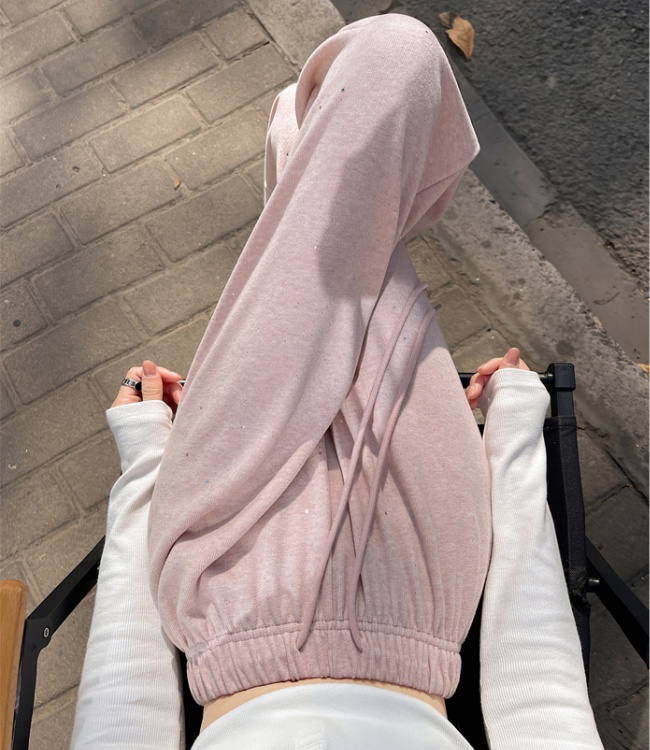 Spring straight pants knitted wide leg pants for women