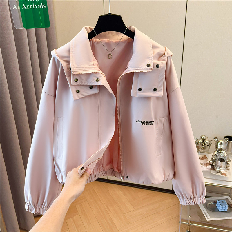 Lapel letters technical jacket Casual short coat