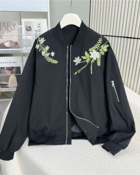 Flowers clip cotton embroidery jacket retro American style coat