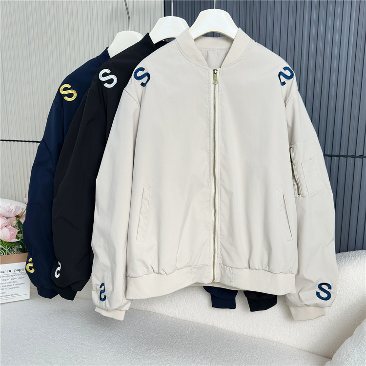 Niche letters American style coat all-match couples jacket