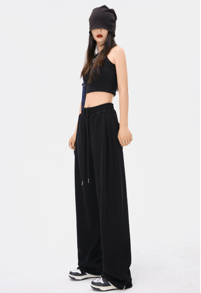 Casual straight loose wide leg sweatpants for women