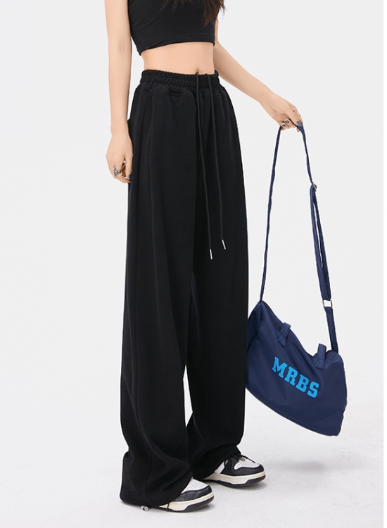 Casual straight loose wide leg sweatpants for women