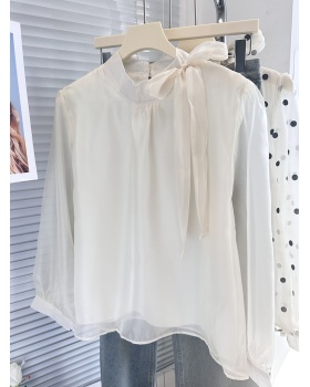 France style chiffon shirt bandage tops for women