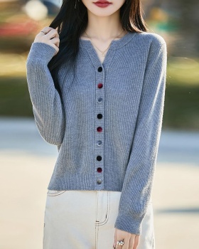 Western style sweater long sleeve cardigan for women