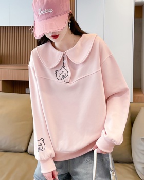 Doll collar tops large yard hoodie for women