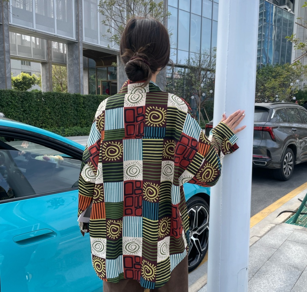 Korean style long sleeve shirt loose spring tops