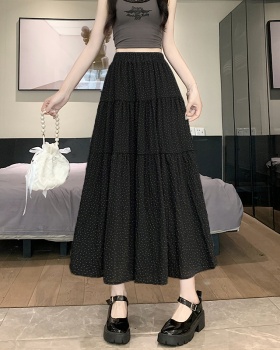 Spring and summer high waist skirt A-line long skirt for women