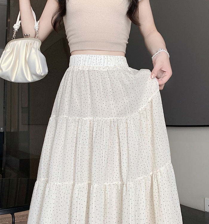 Spring and summer high waist skirt A-line long skirt for women