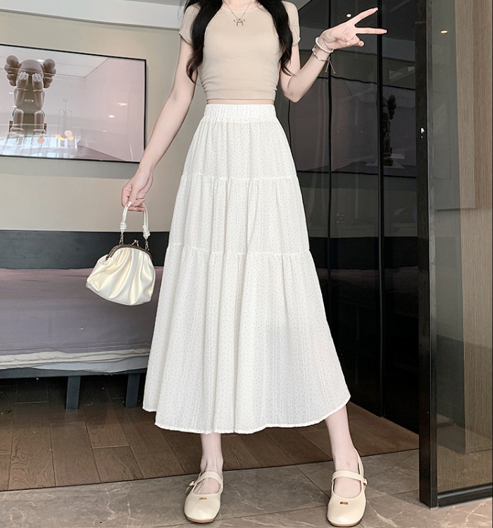 Spring and summer high waist skirt A-line long skirt for women