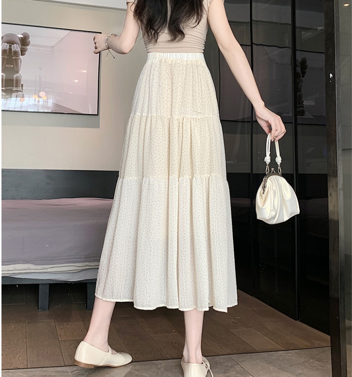 Spring and summer high waist skirt A-line long skirt for women