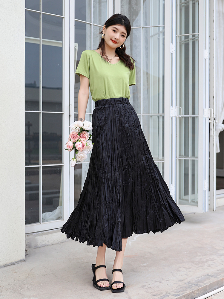 All-match skirt irregular long skirt for women