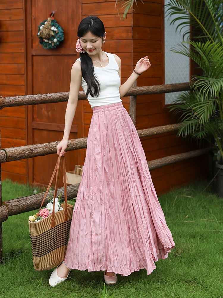 All-match skirt irregular long skirt for women