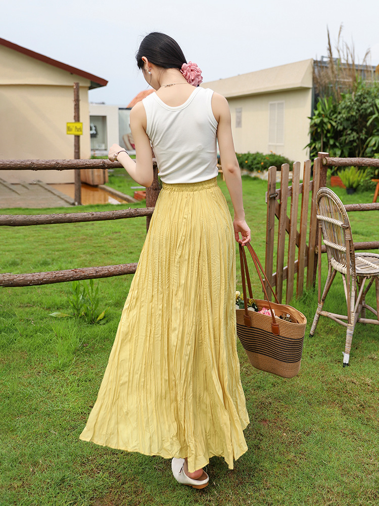 All-match skirt irregular long skirt for women