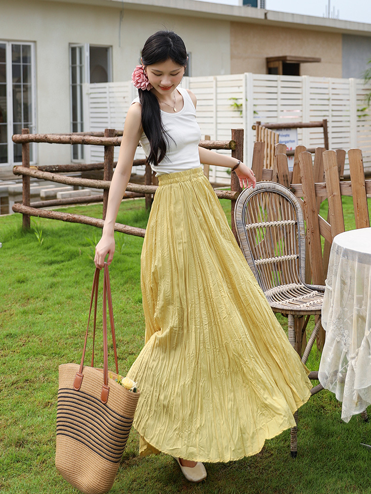 All-match skirt irregular long skirt for women