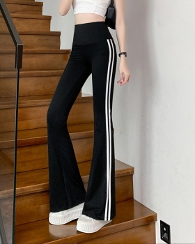 Fitness stripe yoga pants speaker long pants