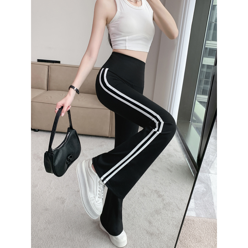 Fitness stripe yoga pants speaker long pants