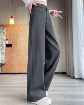 Casual wide leg pants high waist suit pants for women