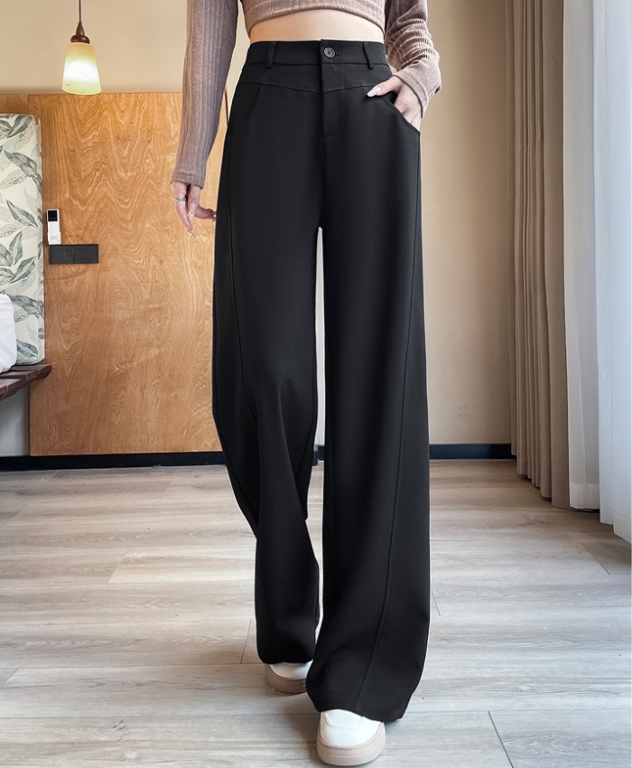 Casual wide leg pants high waist suit pants for women