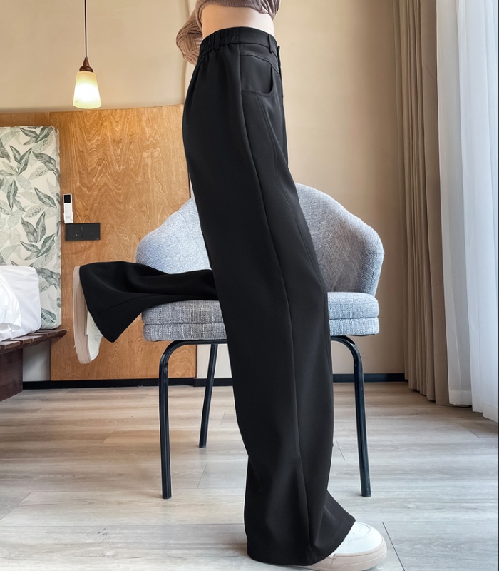 Casual wide leg pants high waist suit pants for women