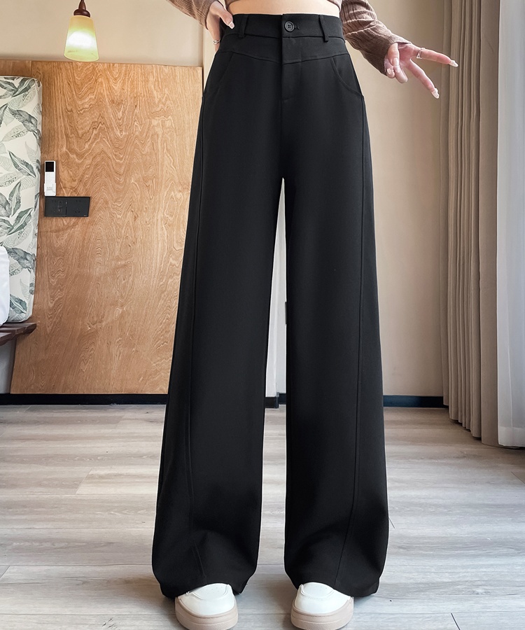 Casual wide leg pants high waist suit pants for women