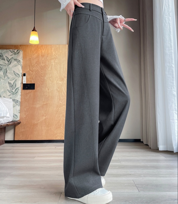 Casual wide leg pants high waist suit pants for women