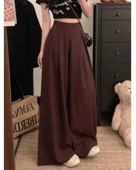 Casual suit pants spring wide leg pants for women