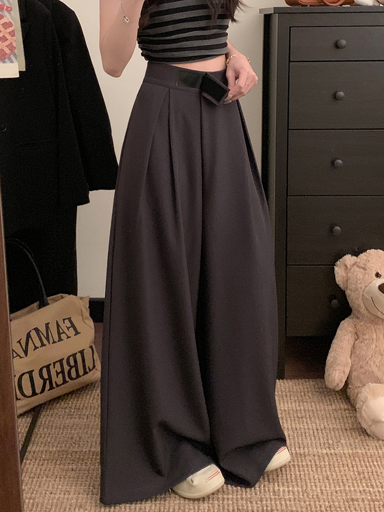 Casual suit pants spring wide leg pants for women