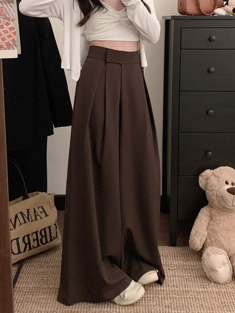 Casual suit pants spring wide leg pants for women