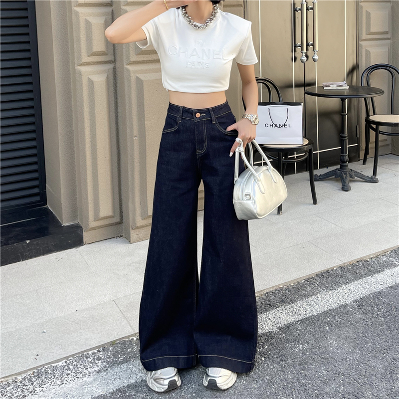 Loose slim jeans elasticity mopping long pants for women