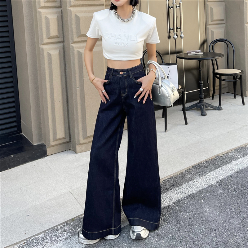 Loose slim jeans elasticity mopping long pants for women