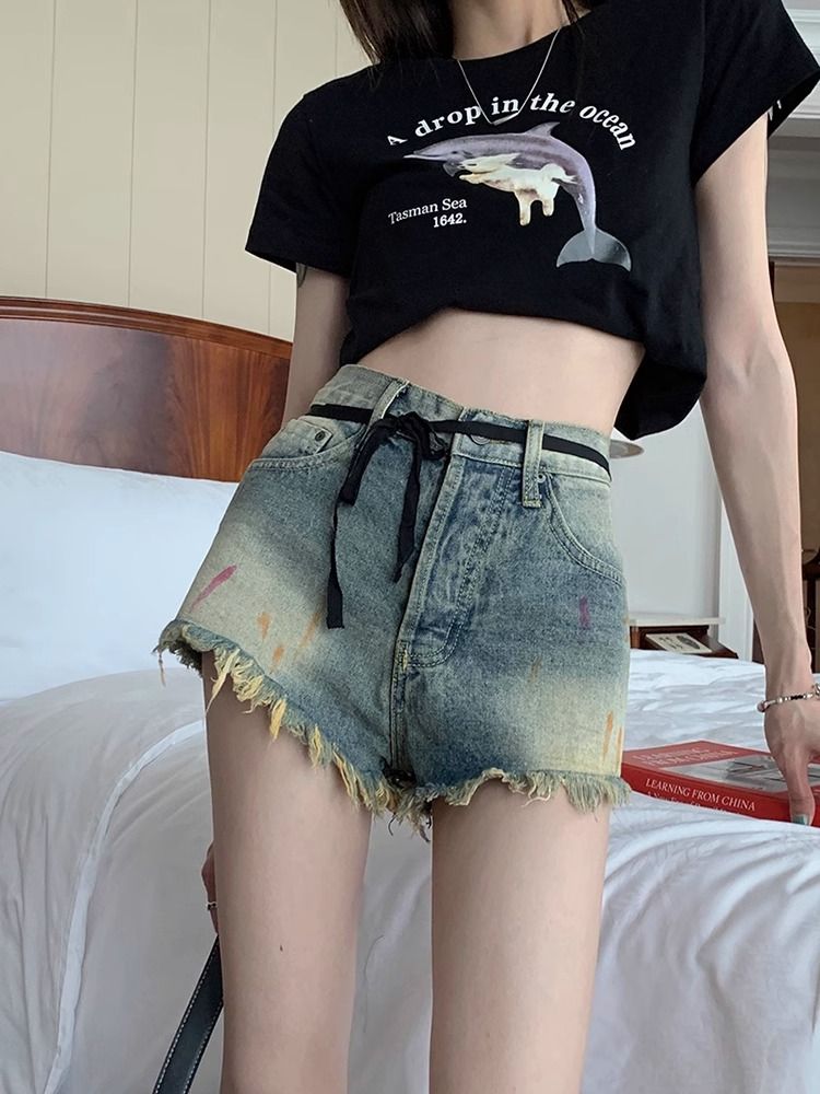 Package hip short jeans spicegirl shorts for women