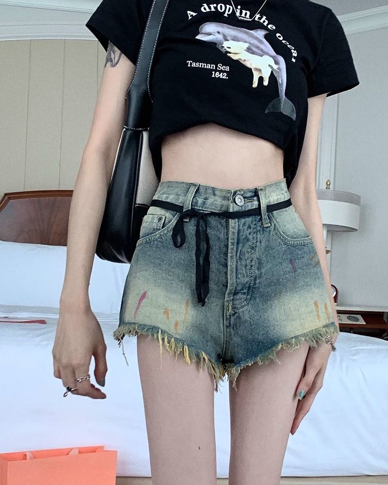 Package hip short jeans spicegirl shorts for women